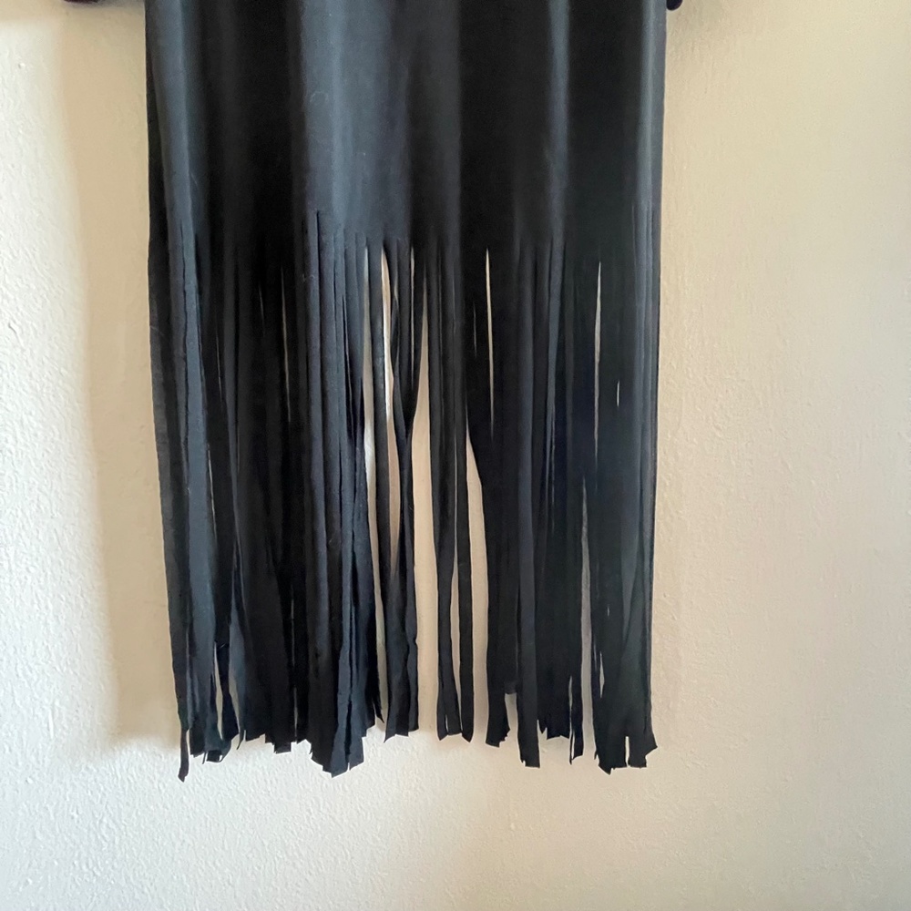 Black fringe cardigan with pockets - Picture 3 of 4